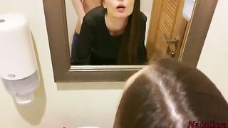 Natalissa gets fucked in the restaurant toilet on the first date