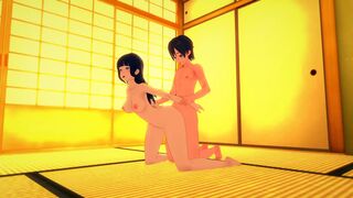 Hinata Hyuga, shy and timid, forced into intimacy by a strong classmate