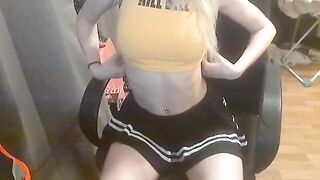 A cute schoolgirl was caught and fucked by a guy in a steamy homemade scene