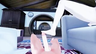 Foot job with Lumine from Genshin Impact in the best hentai videos