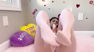 Violet Myers celebrates Valentine's Day with sensual and romantic solo love