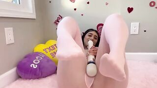 Violet Myers celebrates Valentine's Day with sensual and romantic solo love