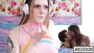 Carly Rae Summers reacts to the wildest James Deen and Sara Luvv scene