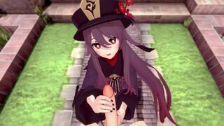 Hentai Genshin Impact animation with sexy Hu Tao in passionate action