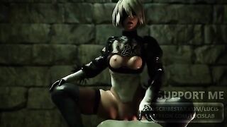Best 2B Nier Automata sex scenes in one video