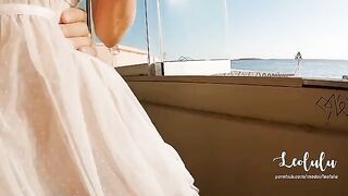 An adventure on an abandoned beach bar with a hot and daring couple