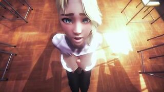 POV Spider Gwen's going out with you (3D PORN 60 FPS)
