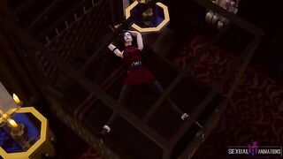 Ada Wong captured by a police zombie girl and fucked hard