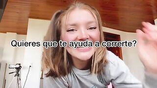 A white girl shows her big ass to get fucked by the camera