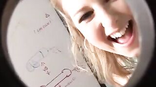 Sunny Lane is an expert in blowing jobs, showcasing her skills everywhere