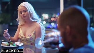 A scandalous girl Elsa is fucking with Pressure on the couch