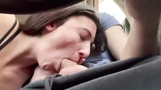 Real couple's public road trip blowjob adventure - Poorno