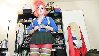 The sexy clown girl is quitting her job in porn
