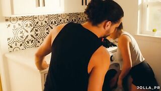 The husband helped with the chores and was rewarded with passionate sex