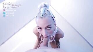 Space sex with hot blonde Owl Crystal in zero gravity