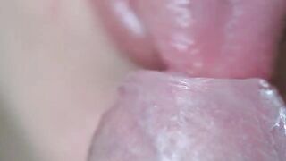 I wasn't able to swallow all the cum, so I spat it out