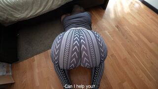 The step sister is stuck again and thanks the stepbrother twice