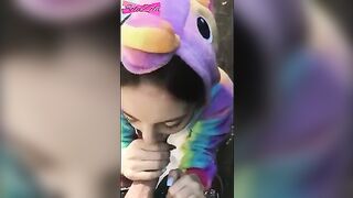 A girl ran away after getting fucked outdoors in a public spot