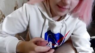 The guy did not let the girl read, but fucked her properly