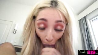 She loves to have dick-shaped things in her mouth, even if it's not a real cock