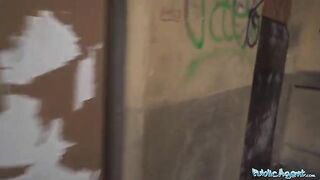 An 18-year-old girl knows how to deal with a big cock in a basement for money