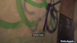 An 18-year-old girl knows how to deal with a big cock in a basement for money