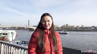 First time rimming and sex - Asian college girl Luna I gets picked up and fucked hard
