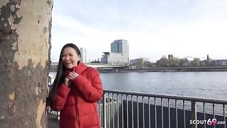 First time rimming and sex - Asian college girl Luna I gets picked up and fucked hard