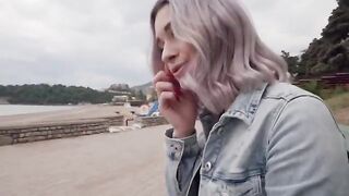 A girl had sex with a real stranger in this hot video