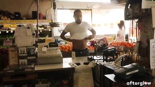 Mickey Mod fucks pregnant Maxine Holloway in public, showcasing sensual passion