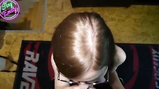 The greedy and perverted student gets her glasses full of cum in this hot POV scene