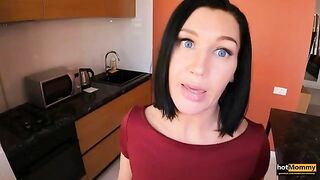 A step mom was handcuffed and got fucked by her step son