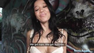 The best natural model Asia Vargas gets fucked outdoors for cash in HD