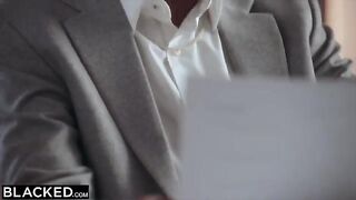 A blonde girl is crazy about her best friend's boss, in a steamy encounter