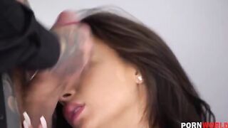 Photographers fucked Latina model Susy Gala’s pink pussy balls deep