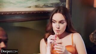 Sexy brunette Freya gets her man's full attention in a steamy scene