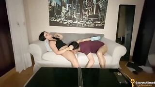 I invited a friend to watch a movie, but we got horny