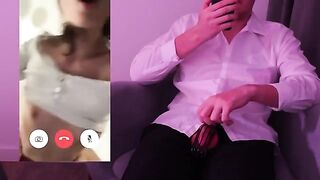 The guy broke off on the phone and made a creampie
