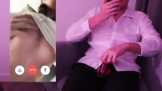 The guy broke off on the phone and made a creampie