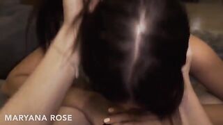 A hot girl was taught to fuck by her best friend in a steamy session