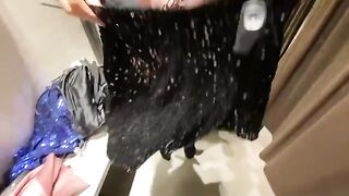 Fitting room tryout ends with a wet and messy finish