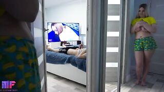 The stepdaughter continues to spy on her stepfather and gets caught in the act