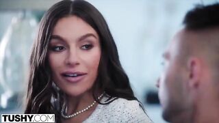 Gorgeous brunette April experiences intense anal pleasure in stunning HD