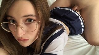 Stepsister BellaMurr shoots a homemade video of her tight pussy being fucked hard