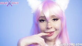 Alice Bong gets her asshole gapped by a big toy in this hot cosplay scene