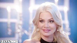 A stunning blonde gets a private meeting with her lover