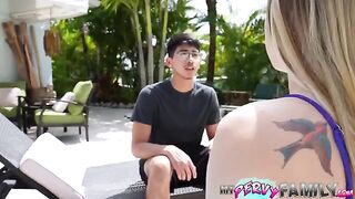 Pervert guy fucks his stepsister and makes her swallow it all