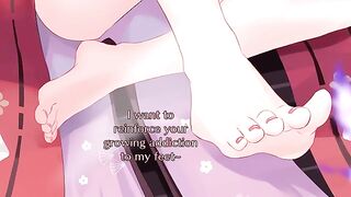 Yae Miko's 5-minute cum shot guarantee with her feet (Hentai JOI)