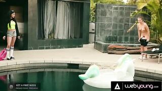 A busty teen Savannah Sixx cheats on her BF with a hot skater girl Gia Derza