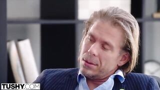 A hot temp agency worker got fucked by her boss hard